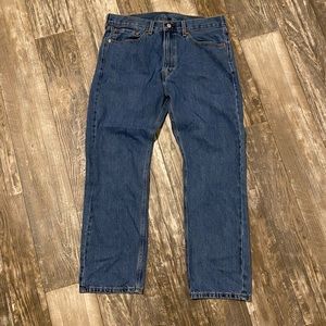 Levi’s 505 orange tab jeans, size 36